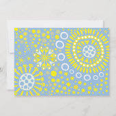 MOSAÏC DOVE DE LA PAIX Invitation à nommer un bébé (Dos)