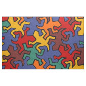Mosaic Geckos Pattern - Earth Color Stof (Fat Quarter)