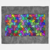 Mosaic Geckos Pattern - gekleurd Fleece Deken (Voorkant (Horizontaal))