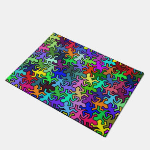 Mosaic Geckos Pattern - meerkleurig Deurmat