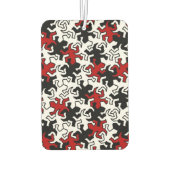 Mosaic Geckos Pattern - rood zwart wit Luchtverfrisser (Achterkant)