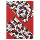 Mosaic Geckos Pattern - rood zwart wit Tafelkleed (Voorkant)