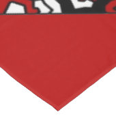 Mosaic Geckos Pattern - rood zwart wit Tafelkleed (Gekanteld)