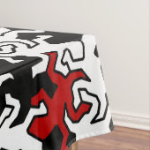 Mosaic Geckos Pattern - rood zwart wit Tafelkleed (Voorbeeld)