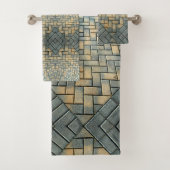 Mosaic gris et brique de moutarde (En situation)