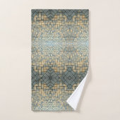 Mosaic gris et brique de moutarde (Serviette à main)