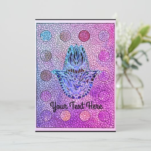 Mosaic Hamsa Invitation main (Debout devant)