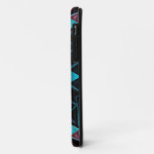 Mosaic Kaleidoscope Flower Blue and Black Case-Mate iPhone Case (Achterkant/links)