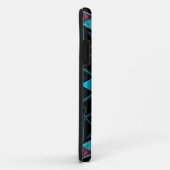 Mosaic Kaleidoscope Flower Blue and Black Case-Mate iPhone Case (Achterkant/rechts)