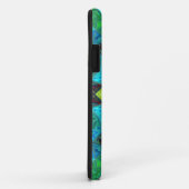 Mosaic Kaleidoscope Flower Blue Green and Oranje Case-Mate iPhone Case (Achterkant/rechts)