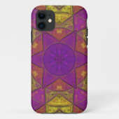Mosaic Kaleidoscope Flower Pink and Yellow Case-Mate iPhone Case (Achterkant)