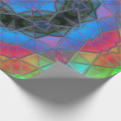 Mosaic Kaleidoscope Flower Rainbow Cadeaupapier (Hoek)