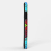 Mosaic Kaleidoscope Flower Red Blue and Green Case-Mate iPhone Case (Achterkant/rechts)