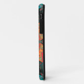 Mosaic Kaleidoscope Flower roze and Blauwgroen Case-Mate iPhone Case (Achterkant/links)