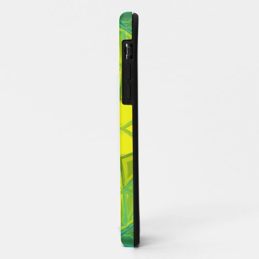 Mosaic Kaleidoscope Flower Yellow and Blue Case-Mate iPhone Case (Achterkant/links)