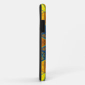 Mosaic Kaleidoscope Flower Yellow and Blue Case-Mate iPhone Case (Achterkant/rechts)