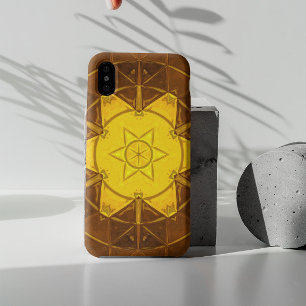 Mosaic Kaleidoscope Flower Yellow iPhone 11 Hoesje