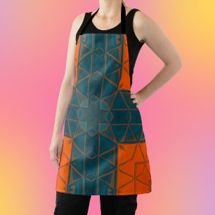 Mosaic Kaleidoscope Square Oranje and Blue Schort