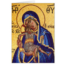 Mosaic Madonna & Child Icon, leeg binnenin