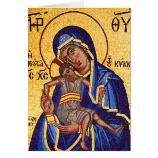 Mosaic Madonna & Child Icon, leeg binnenin