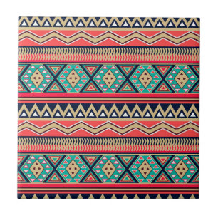 Mosaic Magic Tribal Stripe Patroon Tegeltje