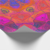 Mosaic Mandala Bloem Oranje Paars en Roze Cadeaupapier (Hoek)