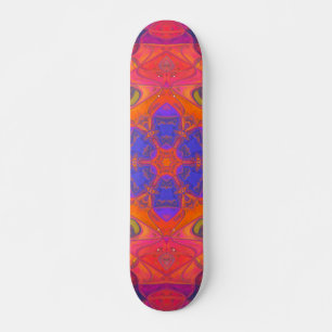 Mosaic Mandala Bloem Oranje Paars en Roze Skateboard