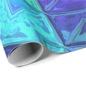 Mosaic Mandala Blue en Paars Cadeaupapier (Rol Hoek)