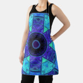 Mosaic Mandala Blue en Paars Schort (Insitu)