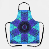 Mosaic Mandala Blue en Paars Schort (Voorkant)
