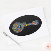 Mosaic Mandolin Ovale Sticker (Envelop)