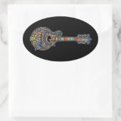 Mosaic Mandolin Ovale Sticker (Tas)