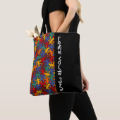 Mosaic Mirror Geckos Pattern - gekleurd op aarde Tote Bag (Dichtbij)