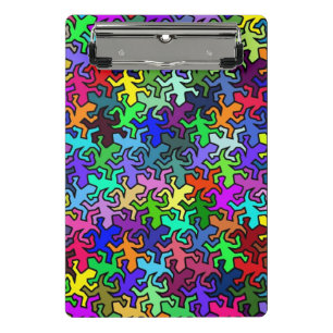 Mosaic Mirror Geckos Pattern - meerkleurig Mini Klembord