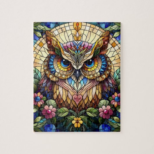 Mosaic Owl Jigsaw Puzzle (Vertical)
