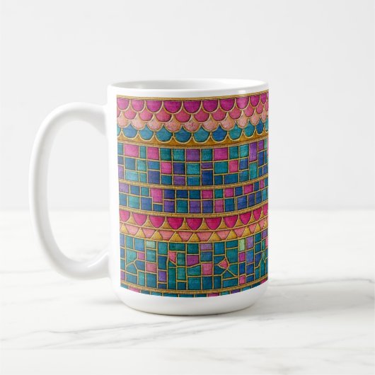 Mosaic pattern mug koffiemok (Links)