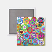 Mosaic Pinwheels Magneet (Voorkant / Achterkant)