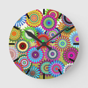 Mosaic Pinwheels Ronde Klok