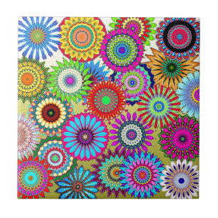 Mosaic Pinwheels Tegeltje
