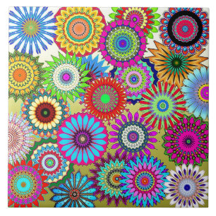 Mosaic Pinwheels Tegeltje