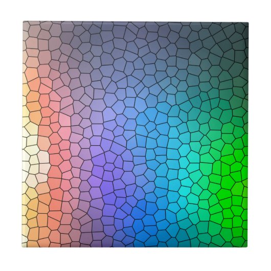 Mosaic Rainbow Tegeltje (Voorkant)