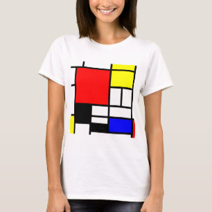 MOSAIC rechthoeken vierkantjes gekleurd I + uw ide T-shirt