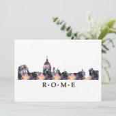 Mosaic Silhouette van Rome Skyline Kaart (Staand voorkant)