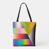 MOSAIC streept driehoeksgradiënten I + uw ideeën Tote Bag (Achterkant)