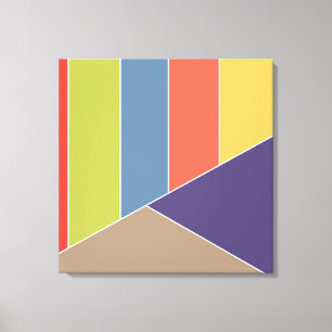 MOSAIC strepen driehoeken met kleurcode I + uw ide Canvas Afdruk