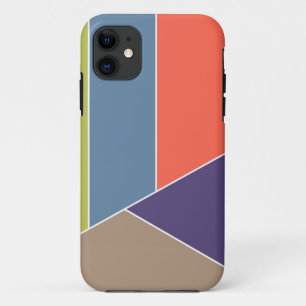 MOSAIC strepen driehoeken met kleurcode I + uw ide iPhone 11 Hoesje