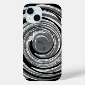 Mosaic Swirl Gris coque iphone (Verso)