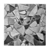 Mosaic Terrazzo Grey White Black Pattern Tegeltje (Voorkant)