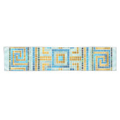 Mosaic Tile Greek Meander Key Korte Tafelloper (Horizontaal)
