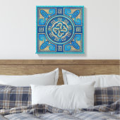 Mosaic Tile Ornament Canvas Afdruk (Insitu (Slaapkamer))